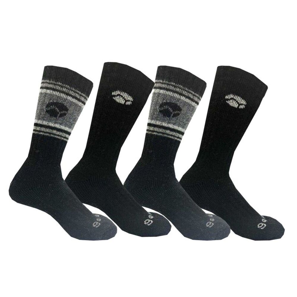 Gelert Mens Crew Socks (Pack of 4) / Black